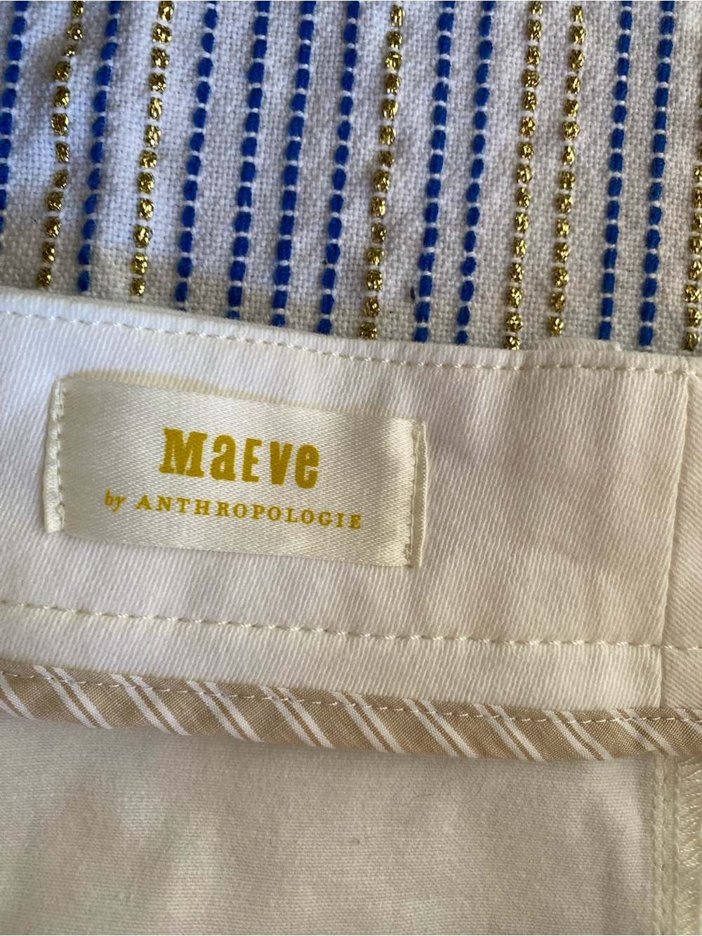 Maeve Anthropologie Off White Jeans Denim Barrel leg Mid Rise Cotton Sz 12 - Picture 6 of 16